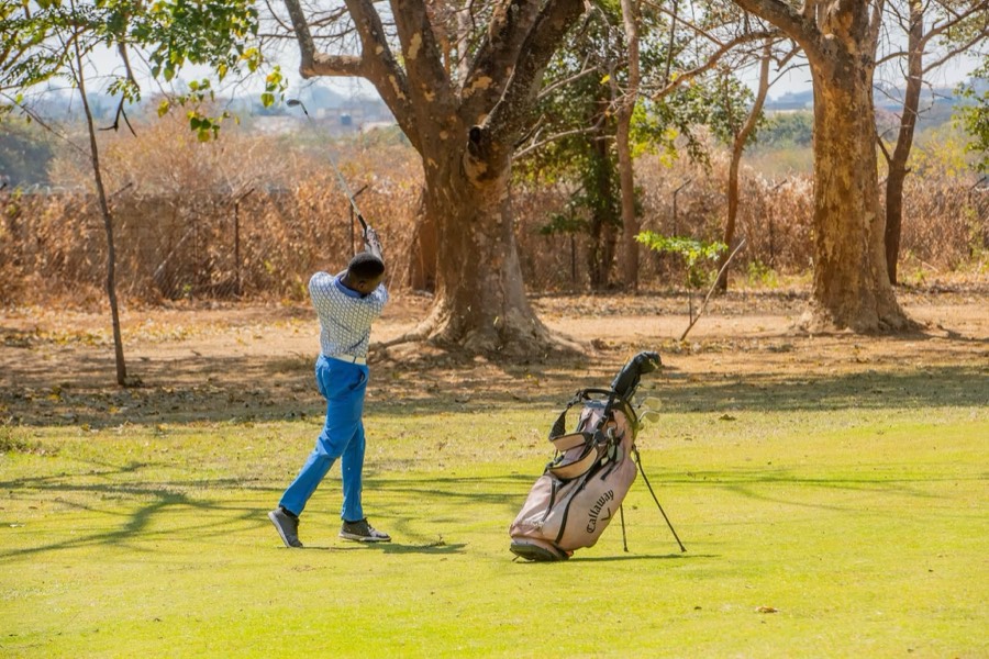 A golfer during a Bogey Free Pro Am Tour round