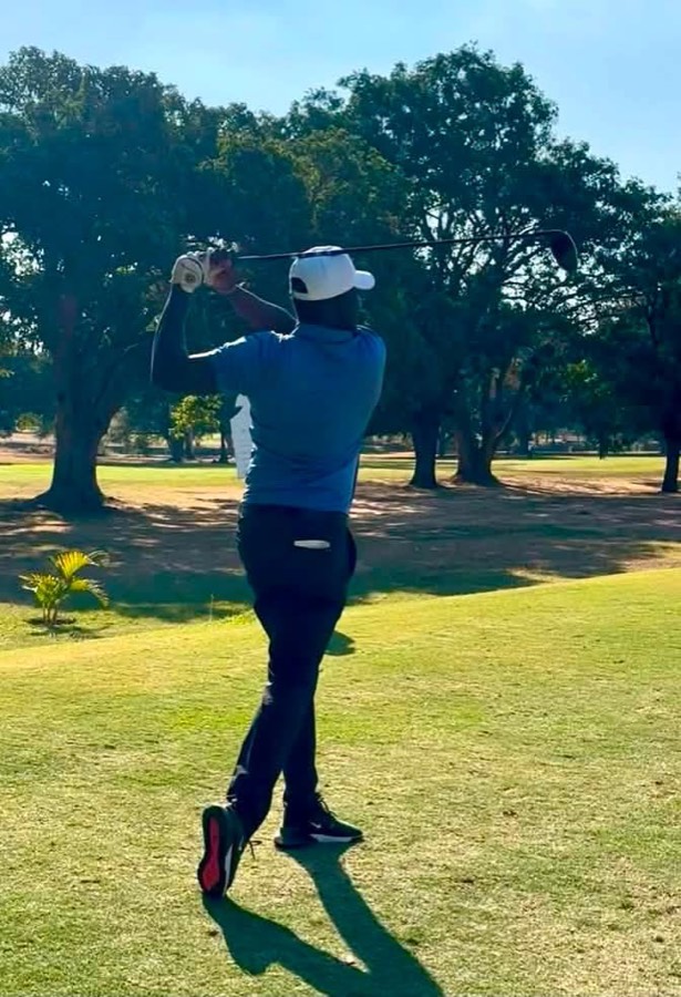 A golfer during a Bogey Free Pro Am Tour round