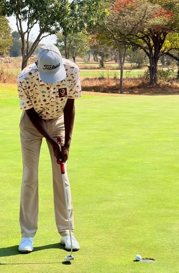 A golfer during a Bogey Free Pro Am Tour round