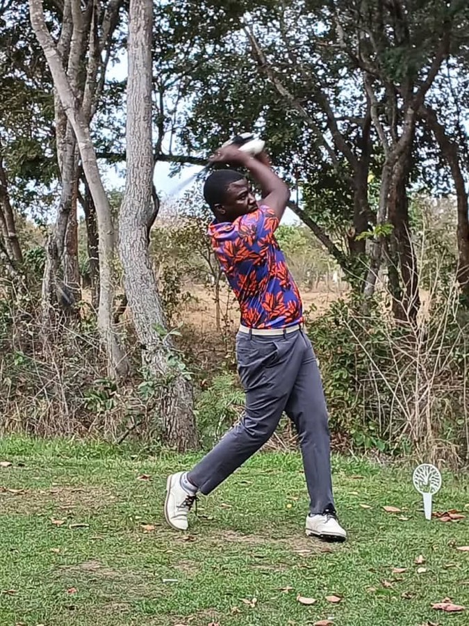 A golfer during a Bogey Free Pro Am Tour round