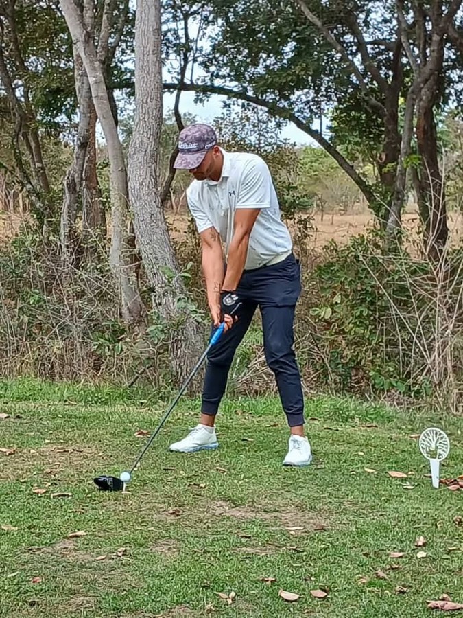 A golfer during a Bogey Free Pro Am Tour round