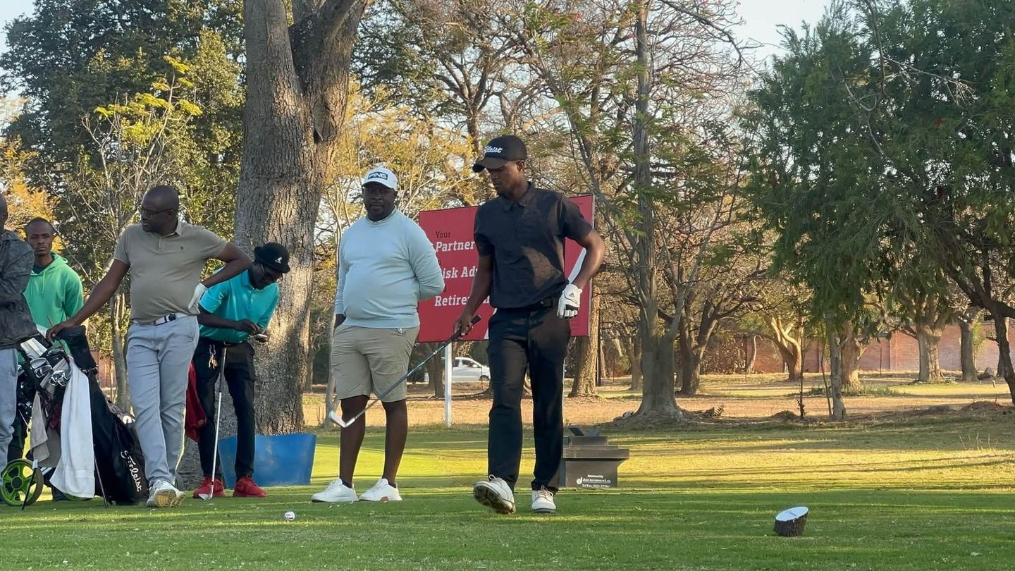 A group waiting to tee off together at Lusaka Golf Club